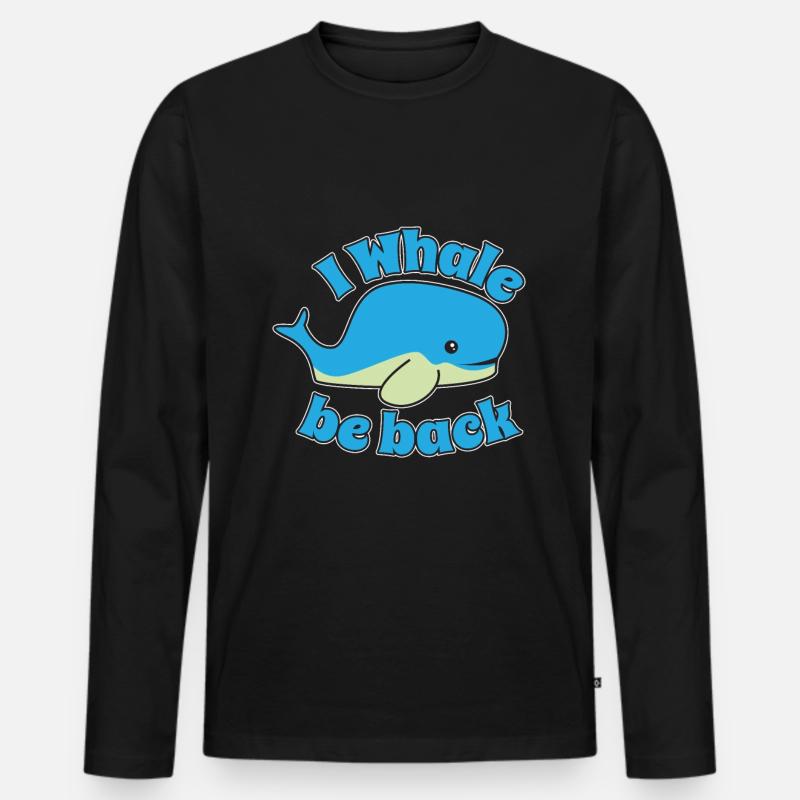Wal Baby - Männer Premium Bio Langarmshirt - Schwarz