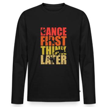 Breakdance - Männer Premium Bio Langarmshirt - Schwarz - Vorne - Nico (187cm)