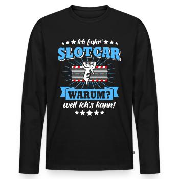 Slotcar Slotracing Slotcars fahren - Männer Premium Bio Langarmshirt - Schwarz - Vorne - Nico (187cm)