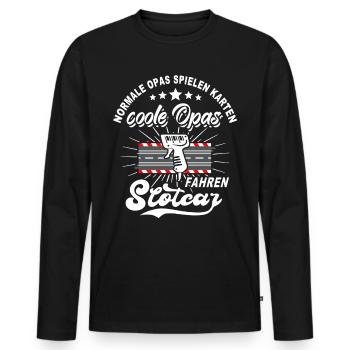 Slotracing Opa Slotcars Slotracer Slot Car - Männer Premium Bio Langarmshirt - Schwarz - Vorne - Nico (187cm)