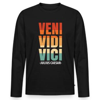 Julius Caesar Rome Italy Roman Empire - Men's Premium Organic Long Sleeve Shirt - black - Front - Nico (187cm)