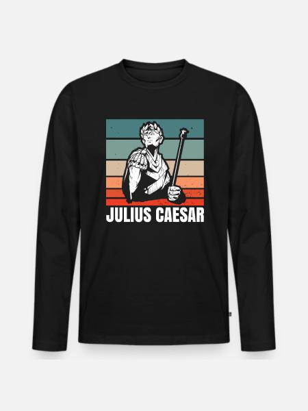 Julius Cäsar Rom Italien Römisches Reich - Männer Premium Bio Langarmshirt - Schwarz