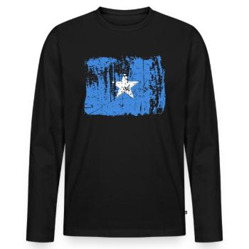 Somalia - Men's Premium Organic Long Sleeve Shirt - black - Front - Nico (187cm)