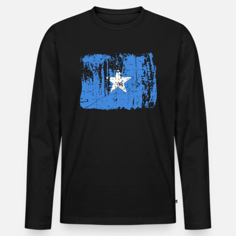 Somalia - Männer Premium Bio Langarmshirt - Schwarz