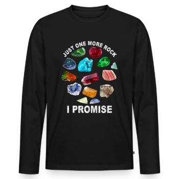 Collecteur de minéraux de conception drôle - T-shirt manches longues Premium bio Homme - noir - Devant - Nico (187cm)