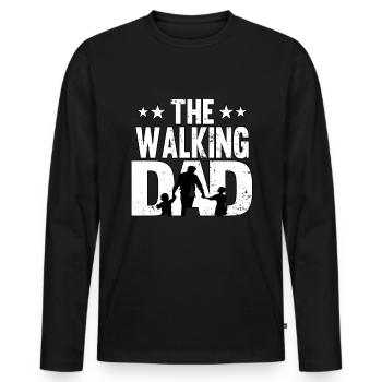The Walking Dad Fathers Day Father Son Daughter - Männer Premium Bio Langarmshirt - Schwarz - Vorne - Nico (187cm)