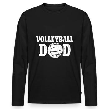 Volleyball Dad Coach Ball Player Team - Männer Premium Bio Langarmshirt - Schwarz - Vorne - Nico (187cm)
