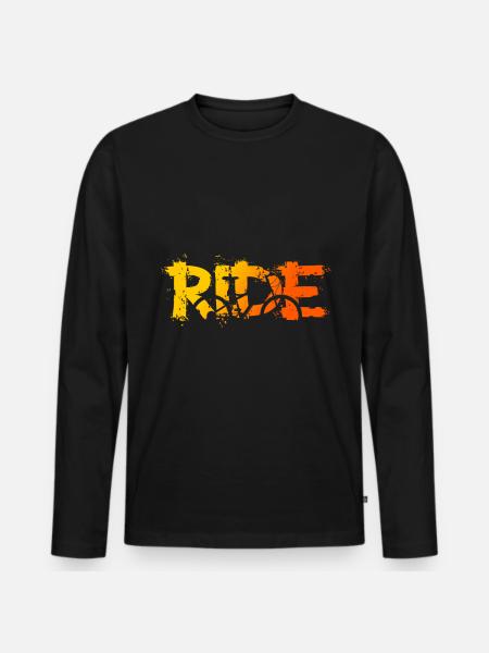 Ride Pedelec E-Bike - Männer Premium Bio Langarmshirt - Schwarz