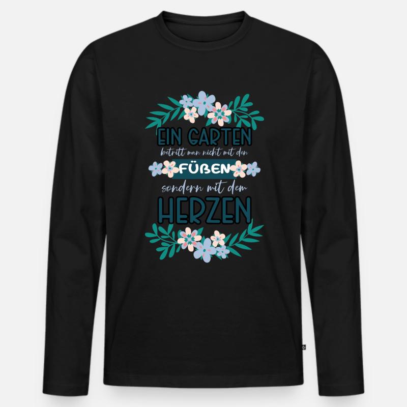 Garten Gärtner - Männer Premium Bio Langarmshirt - Schwarz