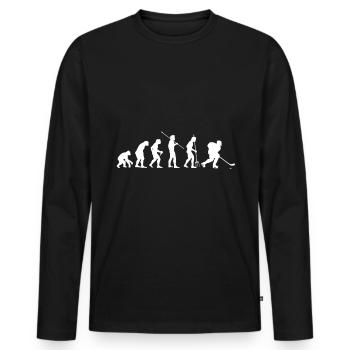 Eishockey - Männer Premium Bio Langarmshirt - Schwarz - Vorne - Nico (187cm)