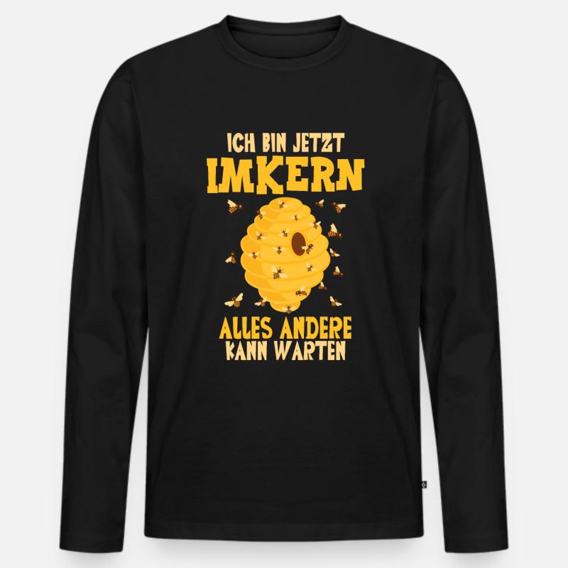 Bienenzüchter Imker - Männer Premium Bio Langarmshirt - Schwarz