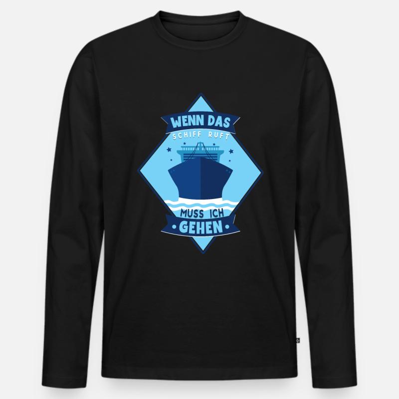 Kreuzfahrt - Männer Premium Bio Langarmshirt - Schwarz