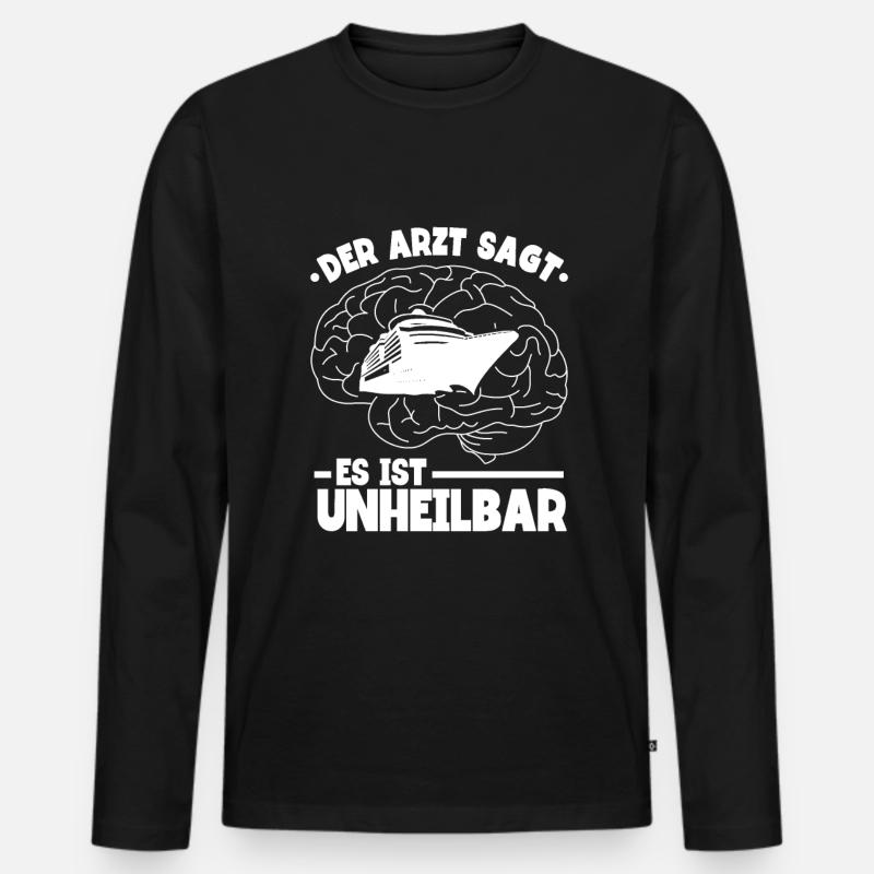 Kreuzfahrt - Männer Premium Bio Langarmshirt - Schwarz