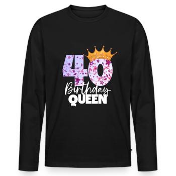 Il y a 40 ans, j’étais le 40 le plus rapide. - T-shirt manches longues Premium bio Homme - noir - Devant - Nico (187cm)