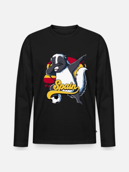 Spanien Fußball - Männer Premium Bio Langarmshirt - Schwarz