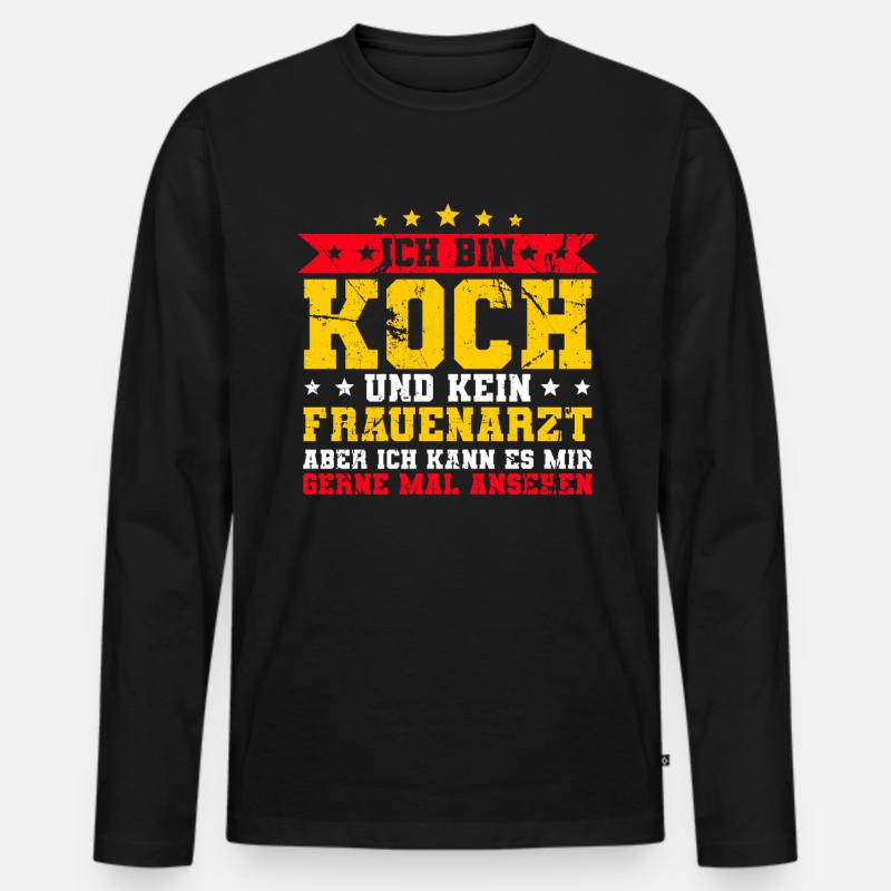 Ich Bin Koch - Männer Premium Bio Langarmshirt - Schwarz