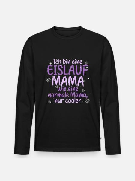 Eislaufen - Männer Premium Bio Langarmshirt - Schwarz