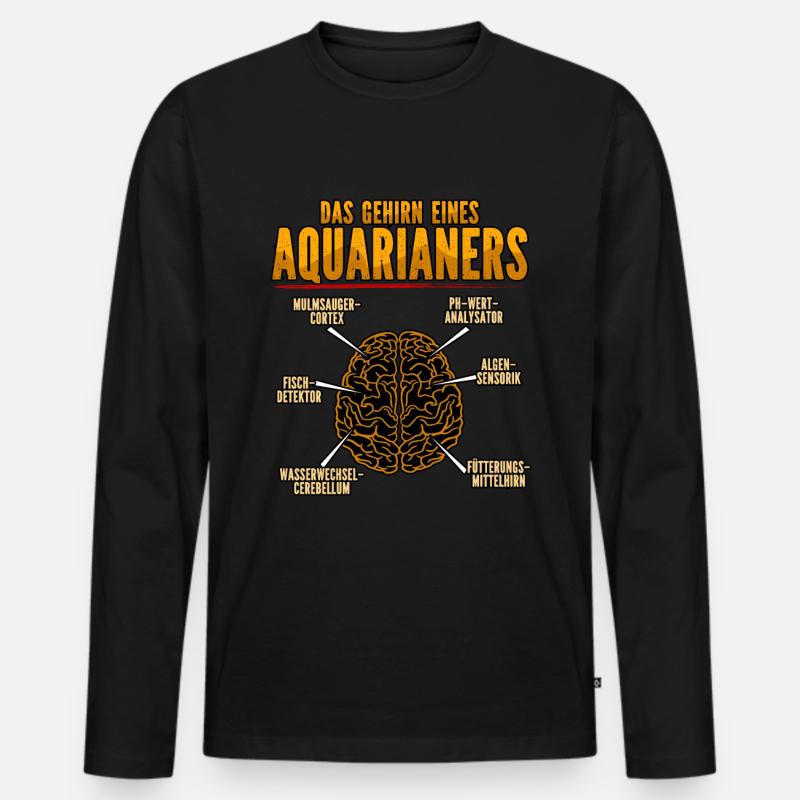 Aquarianer - Männer Premium Bio Langarmshirt - Schwarz