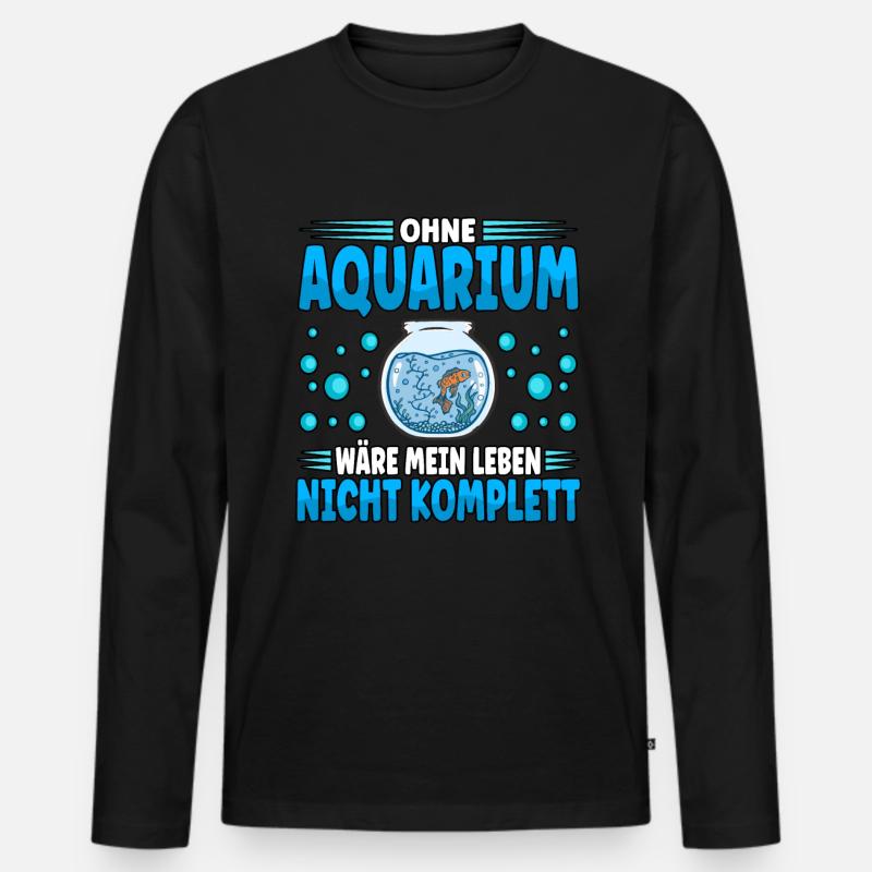 Aquarianer - Männer Premium Bio Langarmshirt - Schwarz
