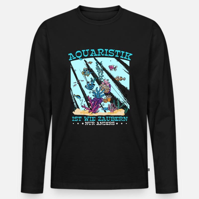 Aquarianer - Männer Premium Bio Langarmshirt - Schwarz
