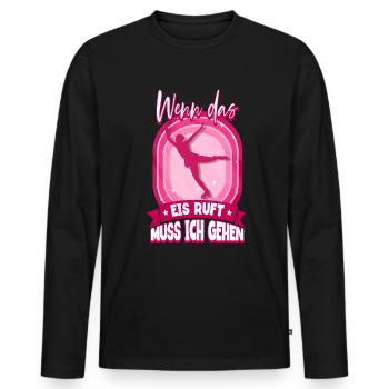 Eislaufen - Männer Premium Bio Langarmshirt - Schwarz - Vorne - Nico (187cm)
