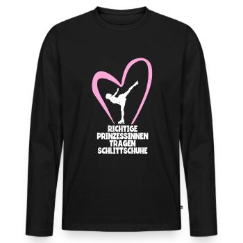 Eislaufen - Männer Premium Bio Langarmshirt - Schwarz - Vorne - Nico (187cm)