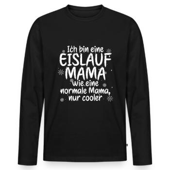 Eislaufen - Männer Premium Bio Langarmshirt - Schwarz - Vorne - Nico (187cm)