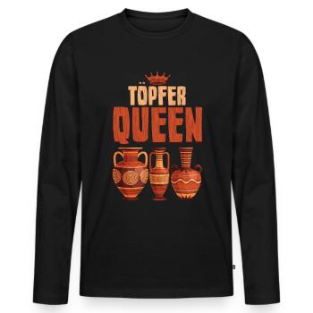 Töpfern - Männer Premium Bio Langarmshirt - Schwarz - Vorne - Nico (187cm)