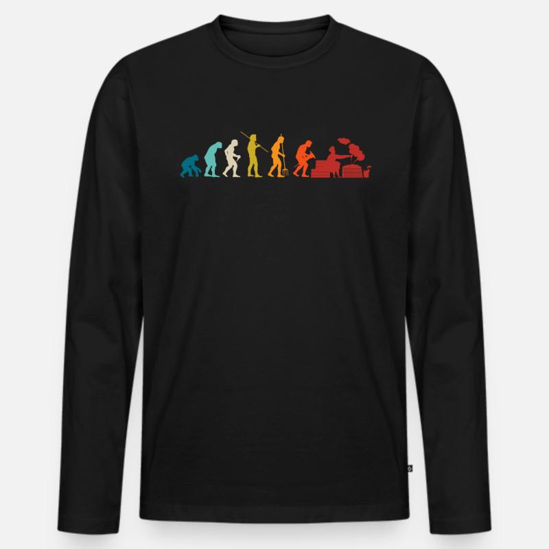 Sauna - Männer Premium Bio Langarmshirt - Schwarz