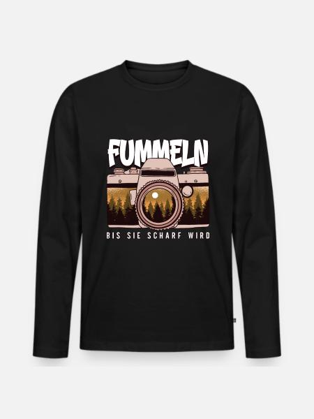 Fotografieren Fotografen - Männer Premium Bio Langarmshirt - Schwarz