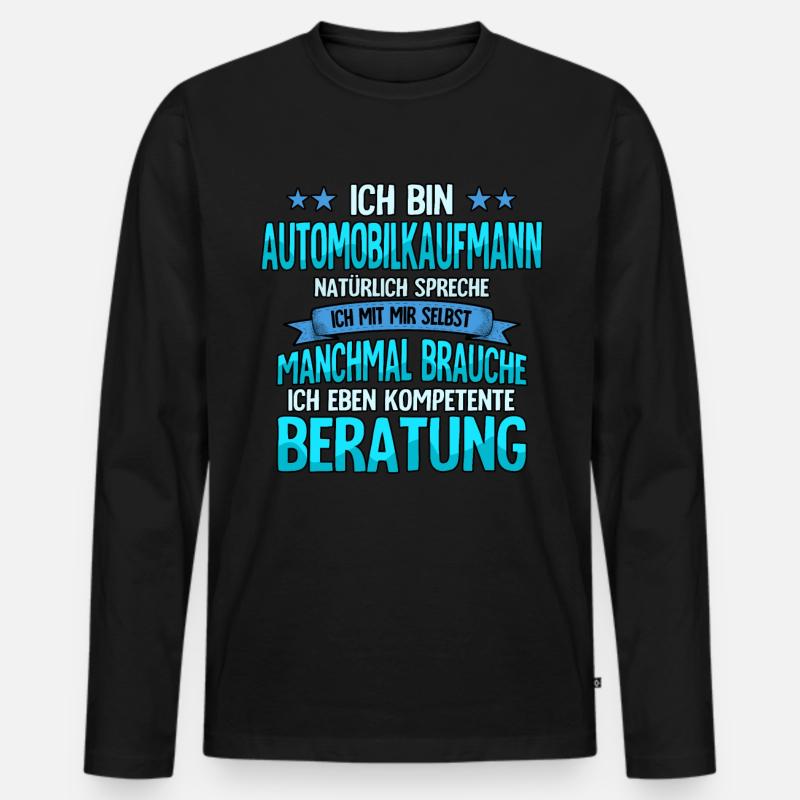 Automobilkaufmann - Männer Premium Bio Langarmshirt - Schwarz