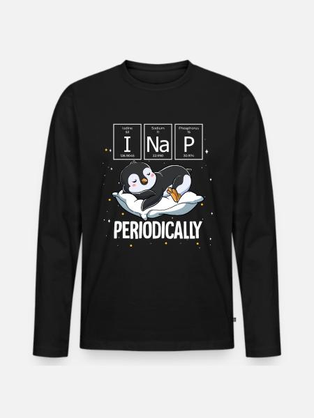 Sleeping Penguin I Nap Periodically - Men's Premium Organic Long Sleeve Shirt - black