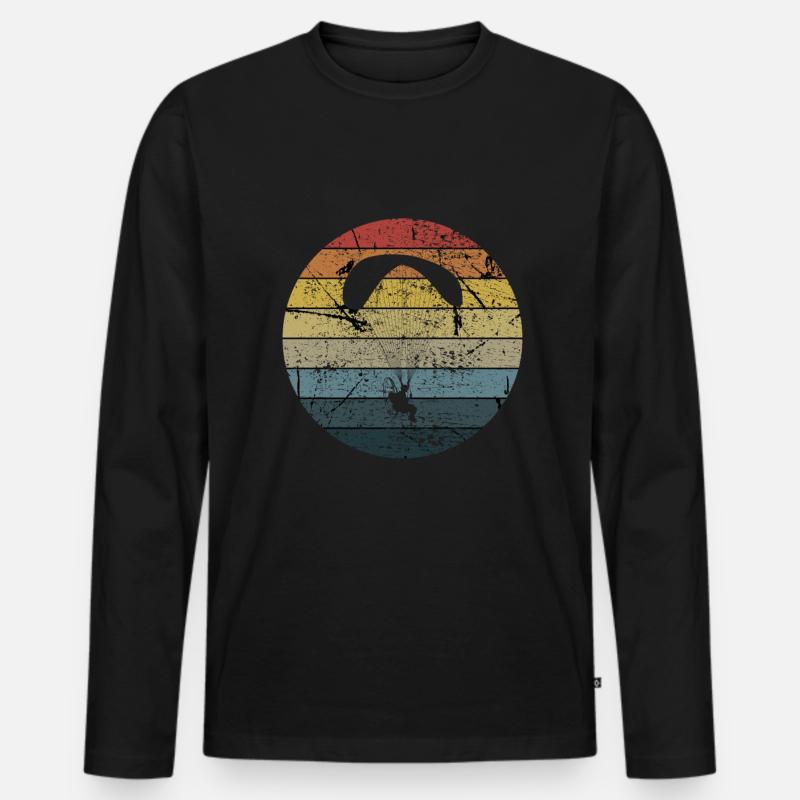 Paramotor Paramotoring - Männer Premium Bio Langarmshirt - Schwarz