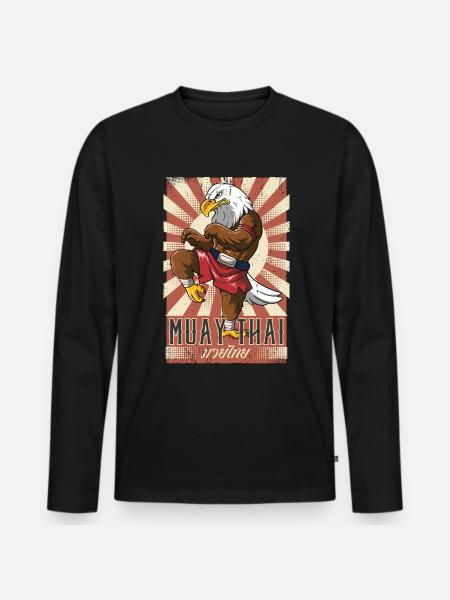 Muay Thai - Men's Premium Organic Long Sleeve Shirt - black
