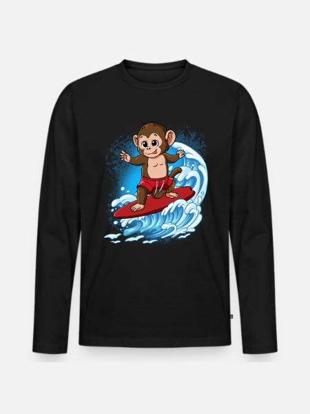 Wave surfers Surfers Surfers - Men's Premium Organic Long Sleeve Shirt - black