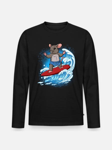 Wave surfers Surfers Surfers - Men's Premium Organic Long Sleeve Shirt - black