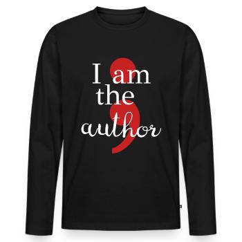 Projekt Semikolon I Am The Author Suicide Geschenk - Männer Premium Bio Langarmshirt - Schwarz - Vorne - Nico (187cm)