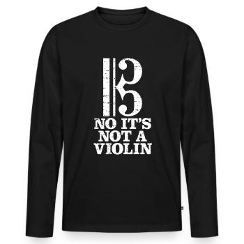 Alto - T-shirt manches longues Premium bio Homme - noir - Devant - Nico (187cm)
