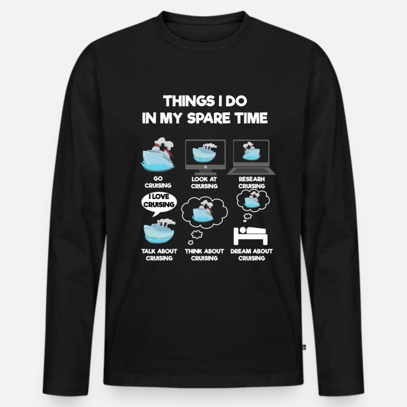 Kreuzfahrt - Männer Premium Bio Langarmshirt - Schwarz