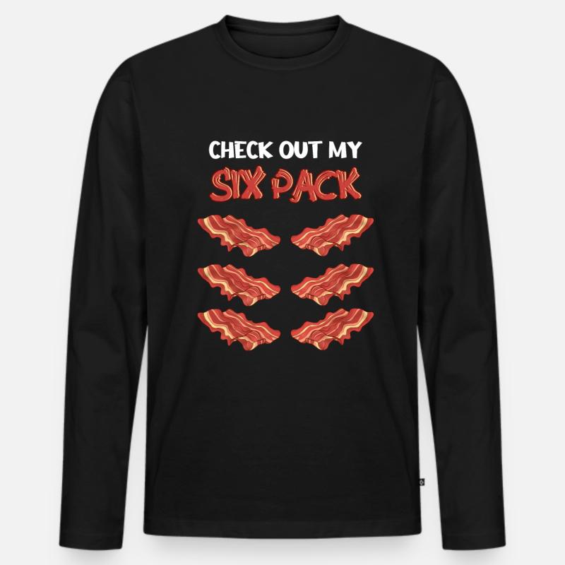 Bacon - Men's Premium Organic Long Sleeve Shirt - black