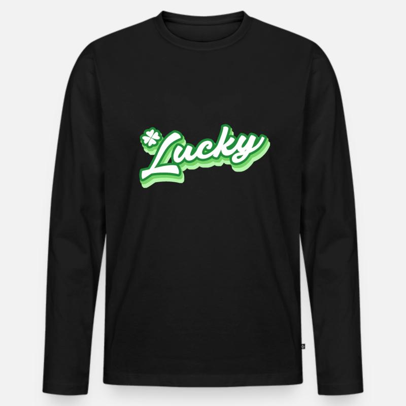 St. Patricks Day - Männer Premium Bio Langarmshirt - Schwarz