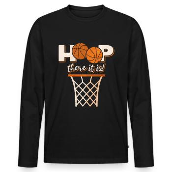 Basketball hoop - Men's Premium Organic Long Sleeve Shirt - black - Front - Nico (187cm)