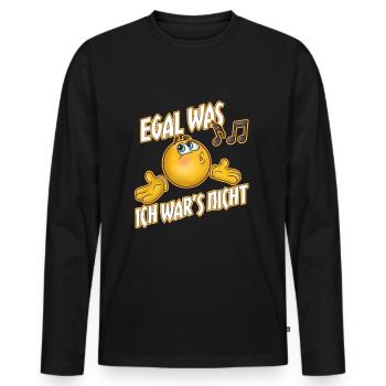 Lustiger Spruch - Männer Premium Bio Langarmshirt - Schwarz - Vorne - Nico (187cm)