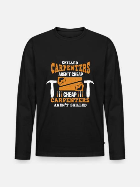 Charpentier Charpentier Menuisier Charpentier - T-shirt manches longues Premium bio Homme - noir