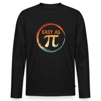 Mathematik - Männer Premium Bio Langarmshirt - Schwarz - Vorne - Nico (187cm)