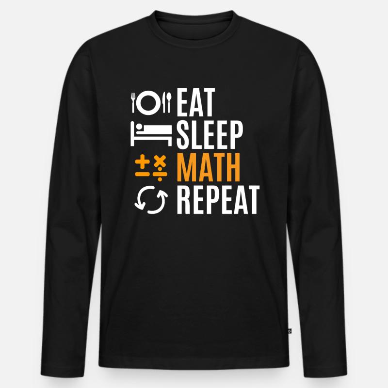 Mathematik - Männer Premium Bio Langarmshirt - Schwarz