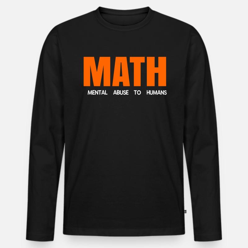 Mathematik - Männer Premium Bio Langarmshirt - Schwarz
