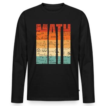 Mathematics - Men's Premium Organic Long Sleeve Shirt - black - Front - Nico (187cm)
