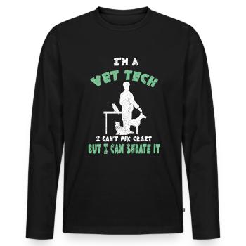 Veterinarian Veterinary Practice Veterinarian Veterinarian - Men's Premium Organic Long Sleeve Shirt - black - Front - Nico (187cm)