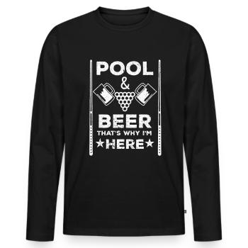 Billiards Billiards Player Billiard Ball Pool - Men's Premium Organic Long Sleeve Shirt - black - Front - Nico (187cm)